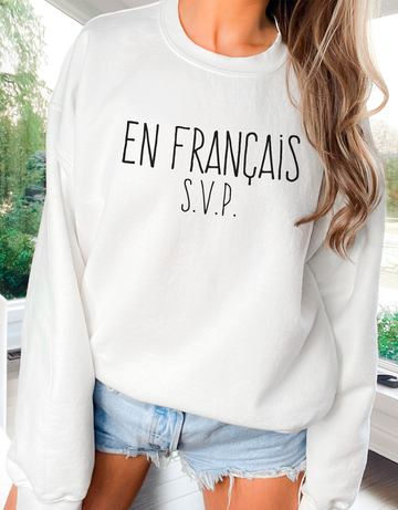 Chandail Coton Ouaté En Français S.V.P.