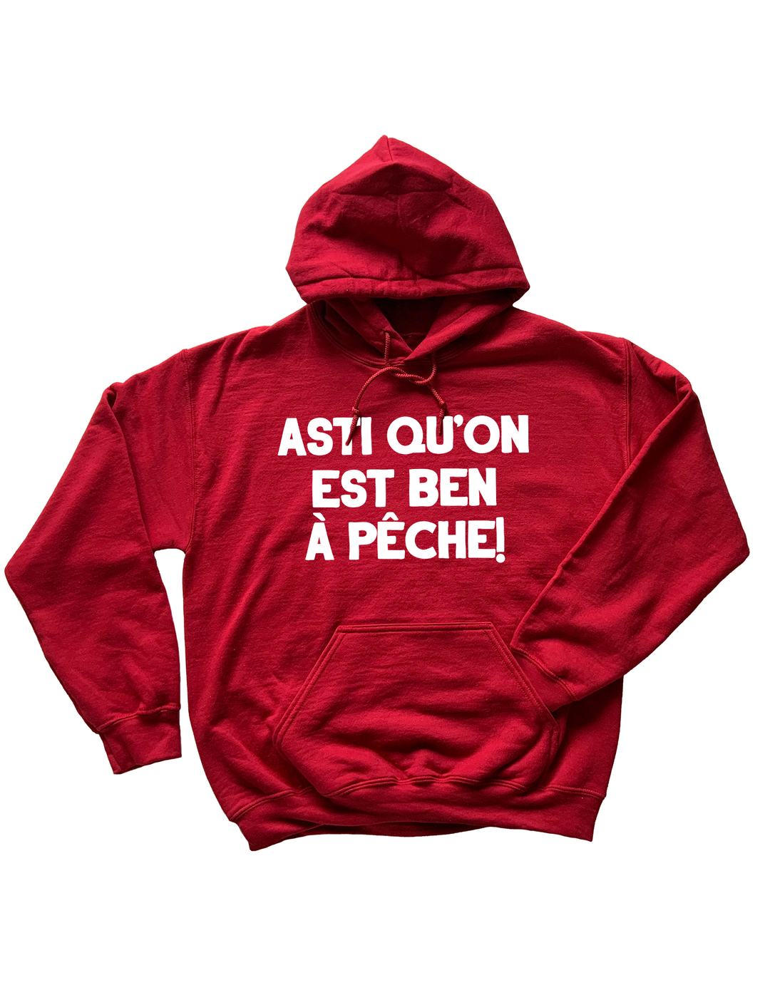 Hoodie Asti Qu'on Est Ben À Pêche