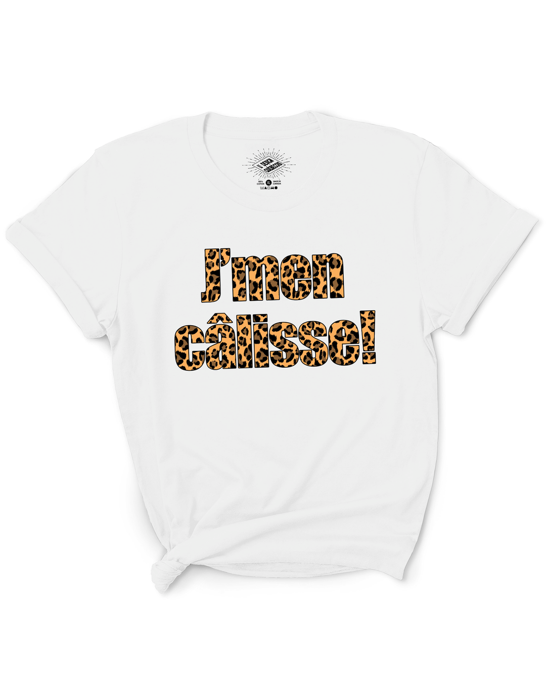 T-Shirt J'men Câlisse Version en Léopard