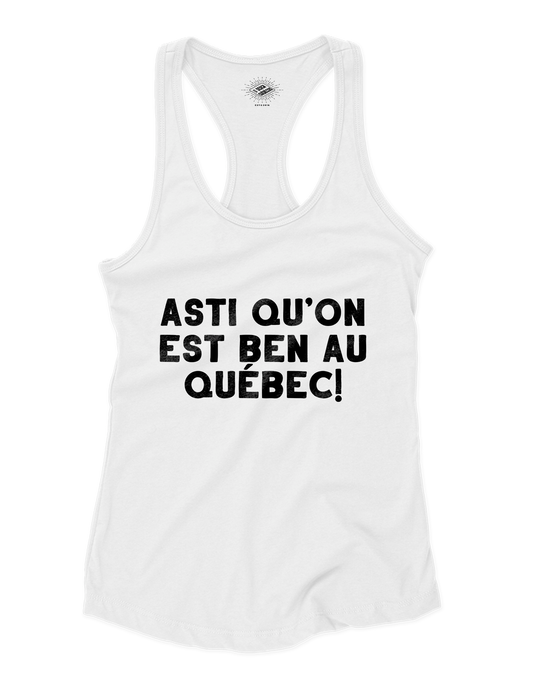 Camisole pour femme Asti Qu'on Est Ben Au Québec