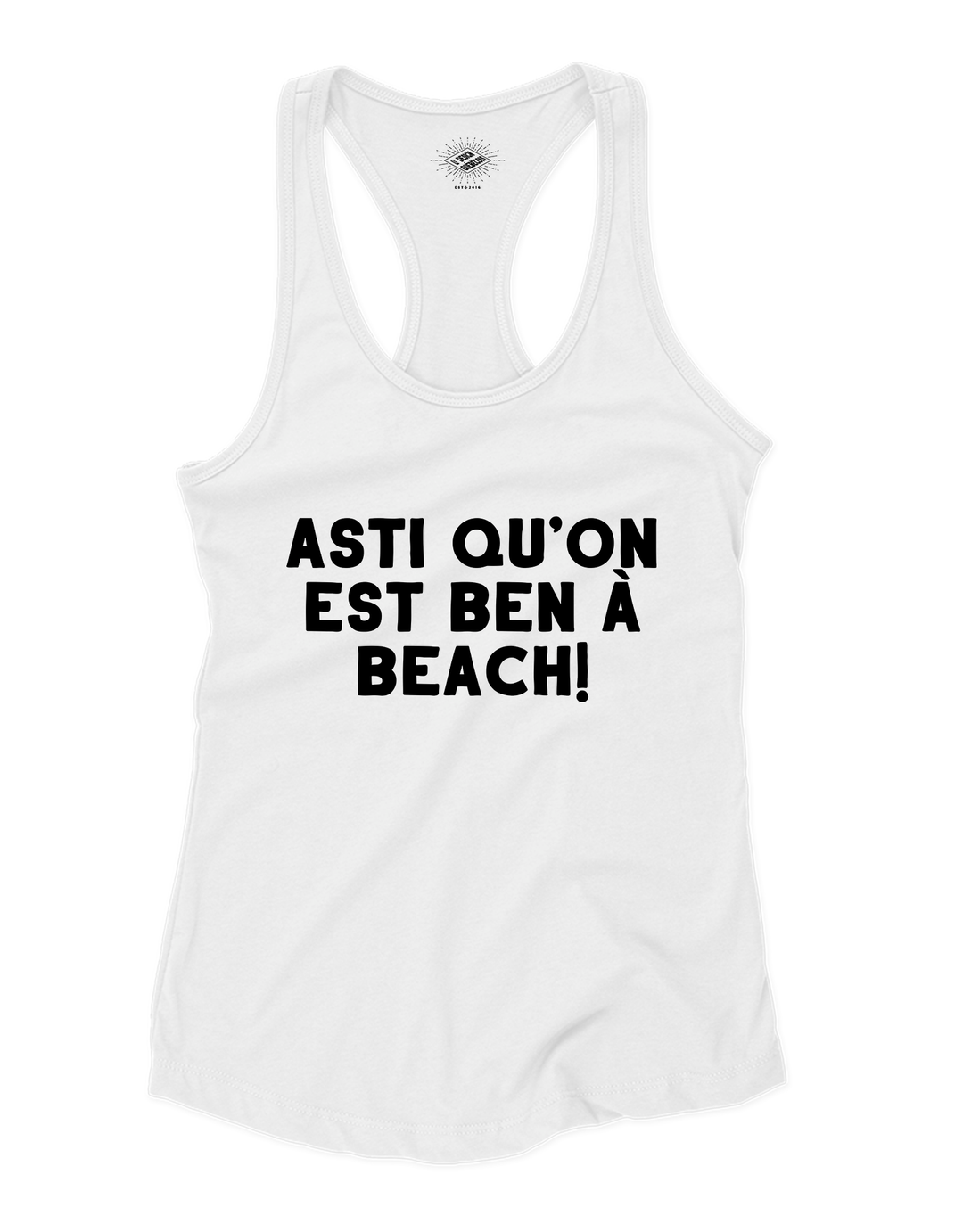 Camisole pour femme Asti Qu'on Est Ben à Beach