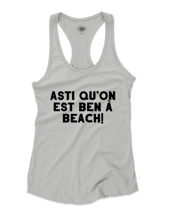 Camisole pour femme Asti Qu'on Est Ben à Beach