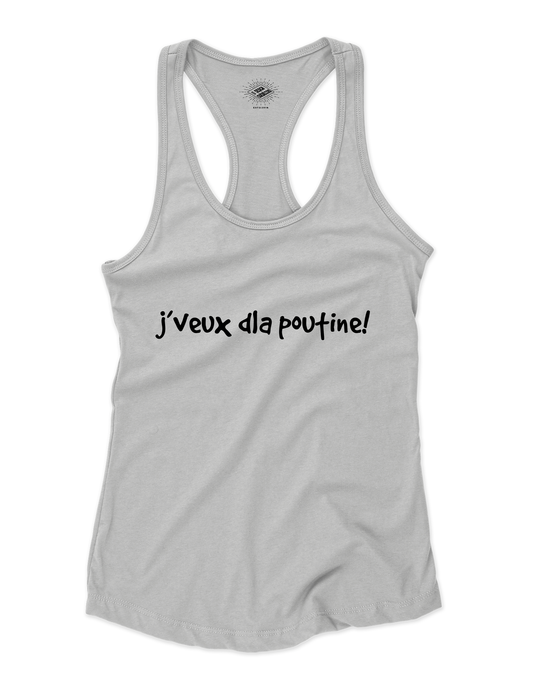 Camisole pour femme J'veux d'la poutine