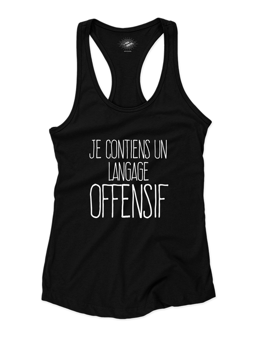 Camisole pour femme Je Contiens Un Langage Offensif
