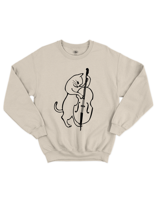 Chandail Coton Ouaté Chat Musicien