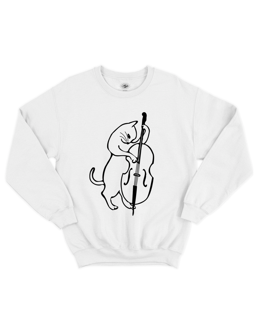 Chandail Coton Ouaté Chat Musicien