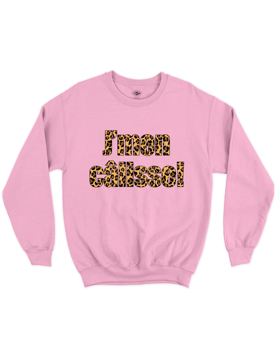 Chandail Coton Ouaté J'men Câlisse! Version Léopard