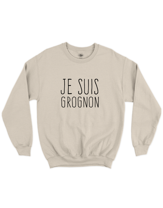 Chandail Coton Ouaté Je Suis Grognon