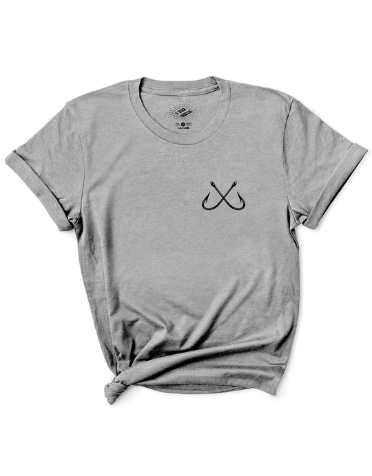 T-Shirt de Pêche Hameçons Croisés