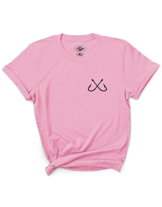 T-Shirt de Pêche Hameçons Croisés
