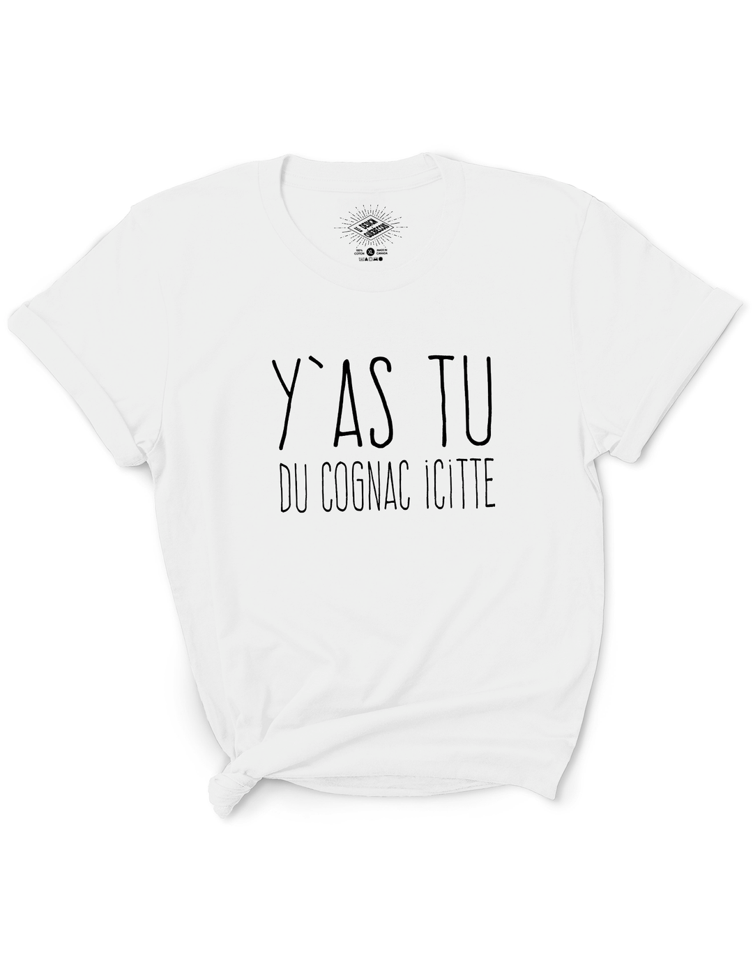 T-Shirt Y'as Tu Du Cognac Icitte