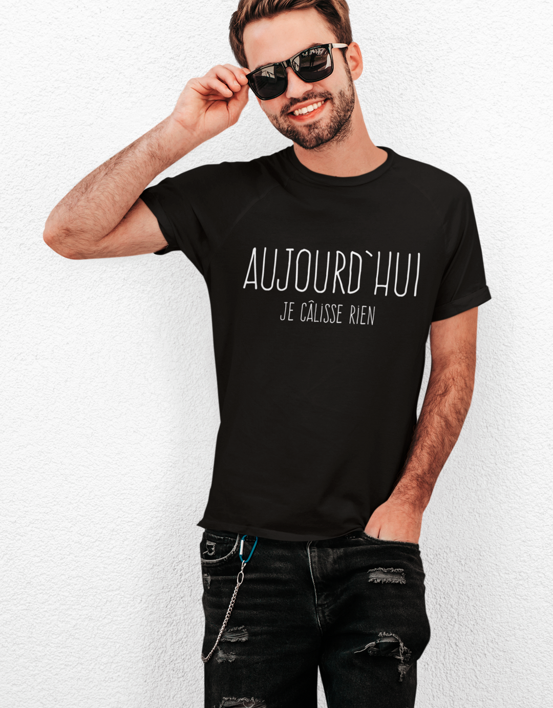 T-Shirt Aujourd'hui Je Câlisse Rien