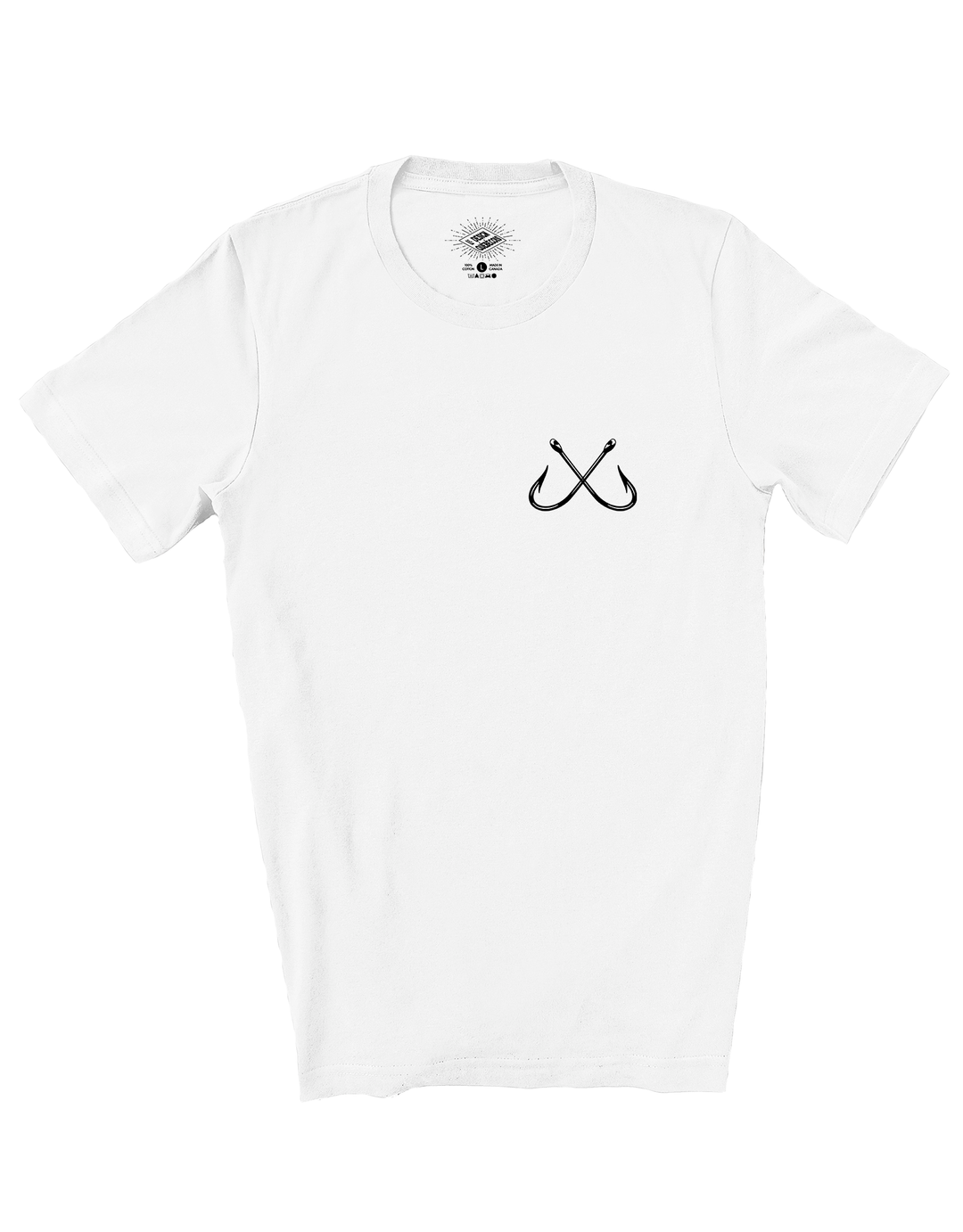 T-Shirt de Pêche Hameçons Croisés