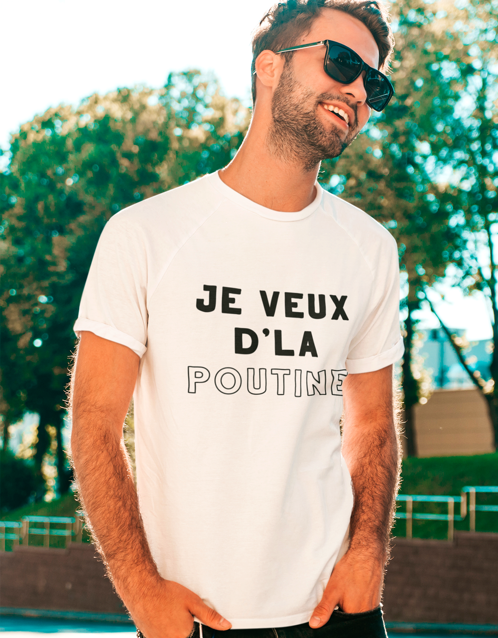 T-Shirt Je Veux D'La Poutine