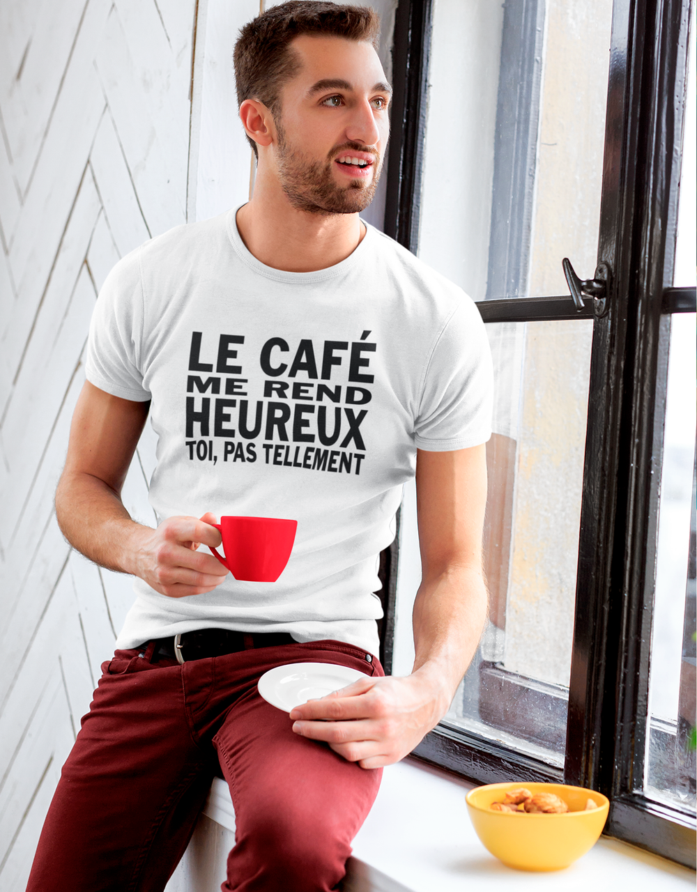 T-Shirt Le Café Me Rend Heureux